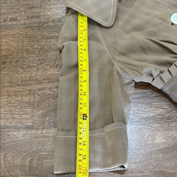 Tracy Reese New York camel color / tan Blazer Grosgrain Accents Sz 4 Silk lined - Picture 10 of 10
